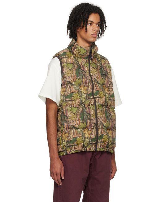 Gramicci Brown Quilted Down Vest for Men | Lyst UK