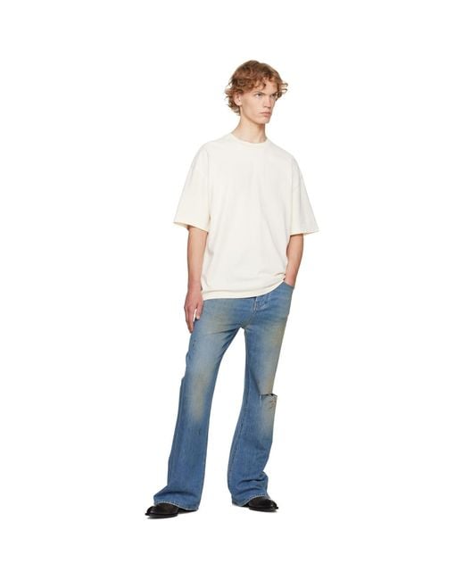 Amiri White Off- Bandana Patch Oversized T-Shirt for men