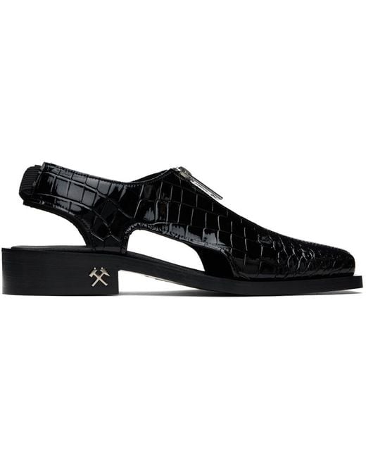 GmbH Black Hawi Slingback Cutout Sandals for men