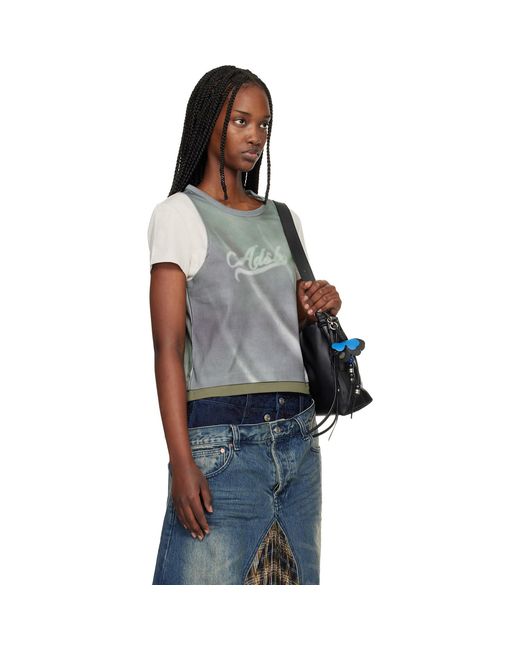 ANDERSSON BELL Black Washed Printed Layered T-Shirt