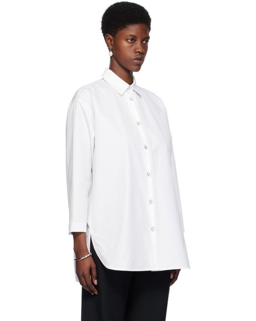 Jil Sander White Spread Collar Shirt