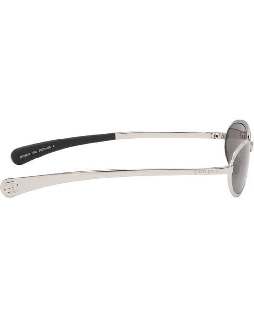 Gucci Black Oval Frame Sunglasses for men