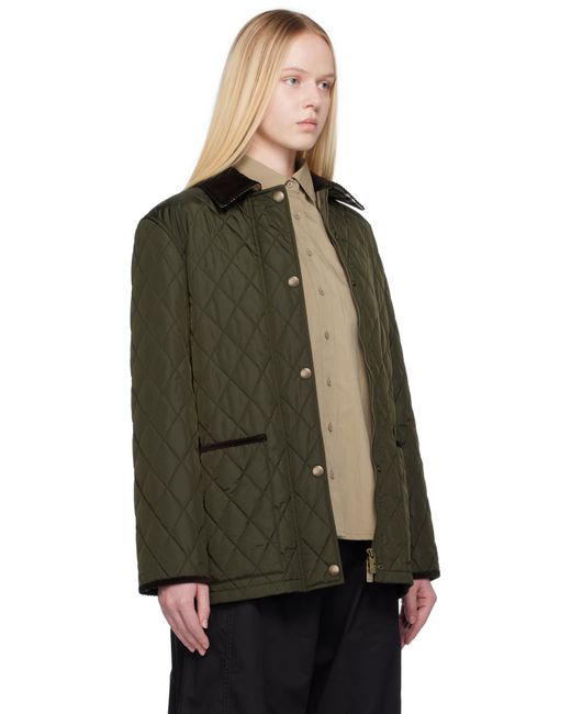 Blouson Matelassé Broadway Vert En Nylon Burberry en coloris Black