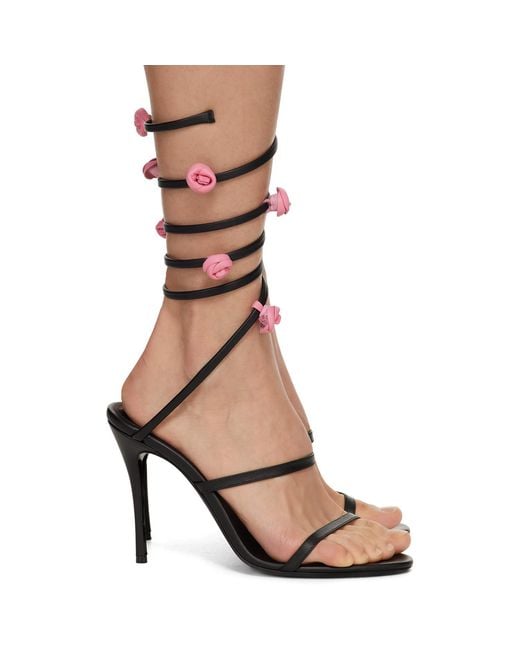 Magda Butrym Brown Long Spiral Heeled Sandals