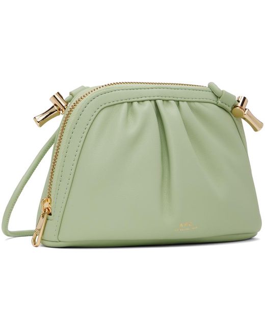 A.P.C. Green Ninon Small Drawstring Bag