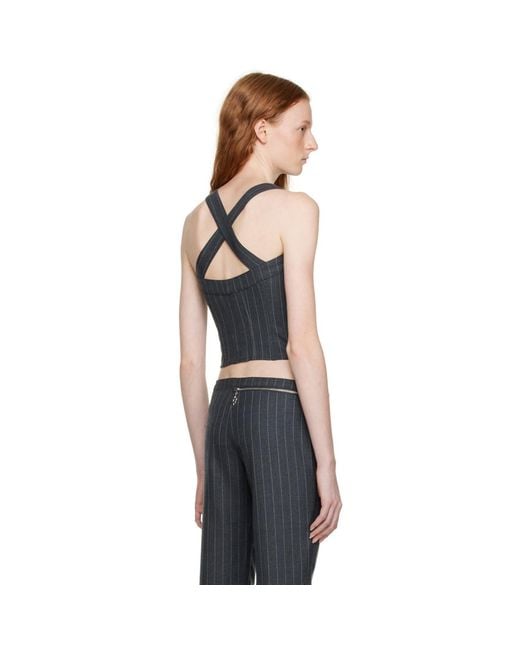 Miaou Black Gray Hannah Jewett Edition Valda Tank Top