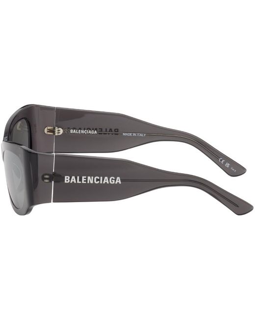 Balenciaga Black Gray Square Sunglasses for men