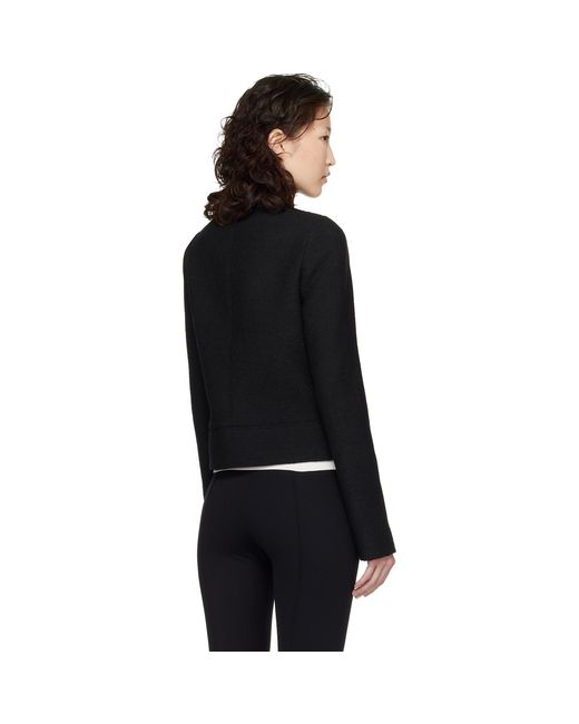 Courreges Black Buckle Heritage Tweed Jacket