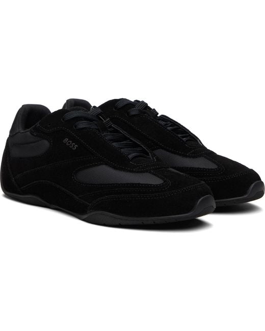 Boss Black Suede Sneakers for men