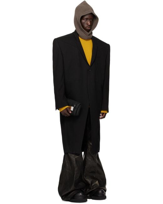 Rick Owens Porterville Tatlin Coat in Black for Men | Lyst