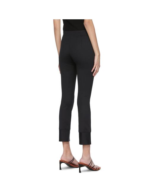 Rosetta Getty Black Pull On Skinny Split Trousers