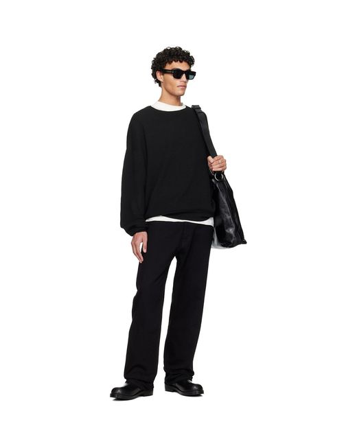 Fear Of God Black Holiday Waffle Crewneck 90S Sweater for men