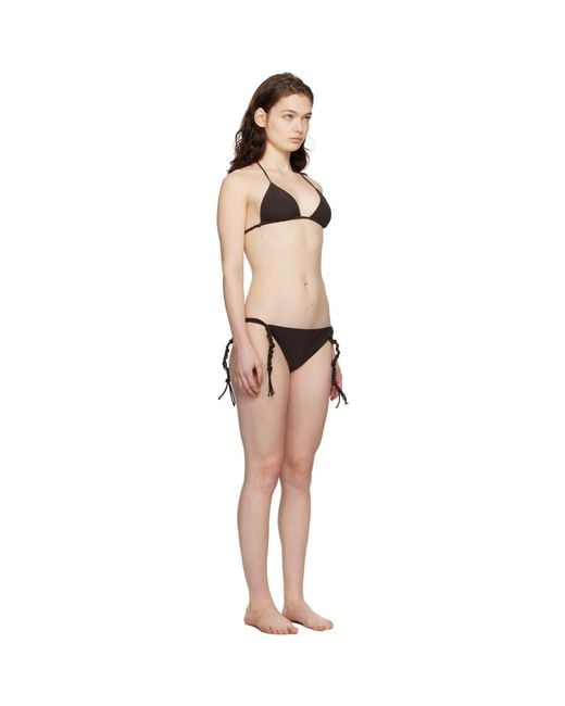 Jil Sander Black Triangle Bikini Top