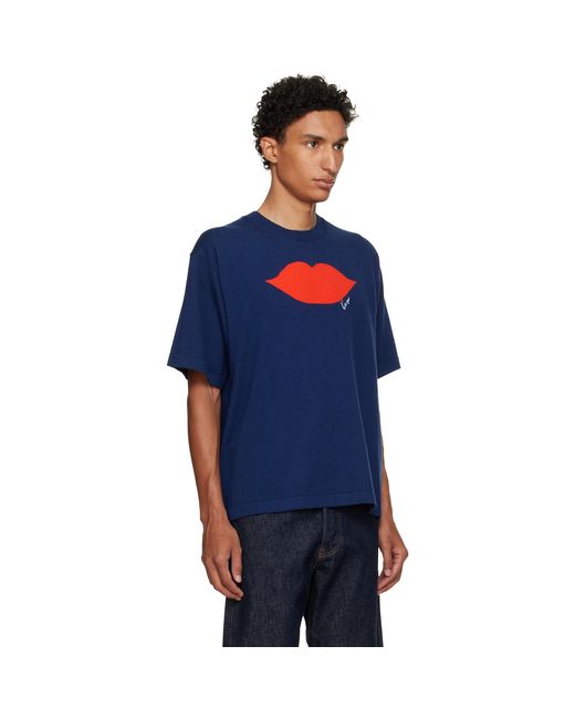 KENZO Blue Paris Loves' Knitted T-Shirt for men