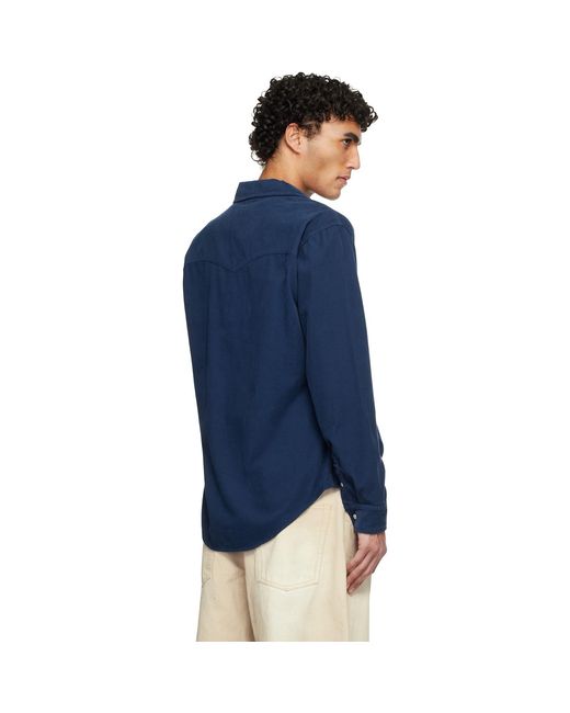 Isabel Marant Blue Vasco Shirt for men