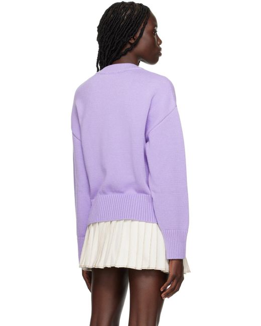AMI Ssense Exclusive Purple Ami De Cœur Sweater