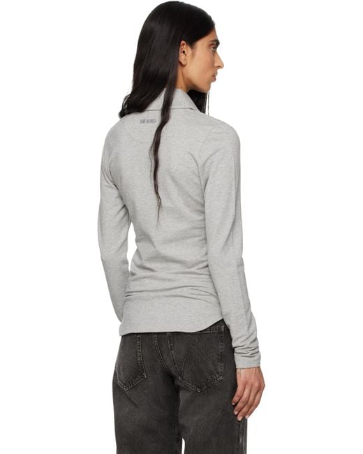 The Attico Black Light American Fleece Polo