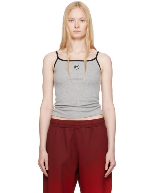 Débardeur Gris En Jersey À Logo MARINE SERRE en coloris Red