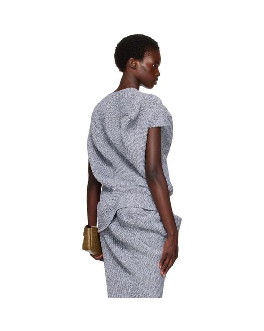 Issey Miyake Blue Found Stone Top