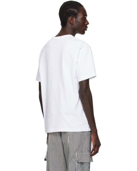メンズ KENZO オフホワイト Paris Drawn Varsity Tシャツ White
