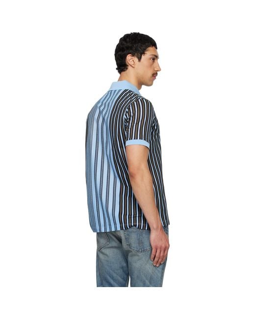 Paul Smith Blue Deck Stripe Polo for men