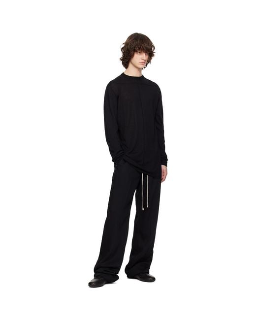 Rick Owens Black Temple Oversized Level Sweater for men