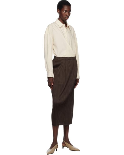 Pleats Please Issey Miyake Black Monthly Colors March Midi Skirt