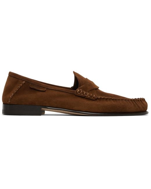 Tom Ford Black Suede Twisted Band Ripley Loafers for men