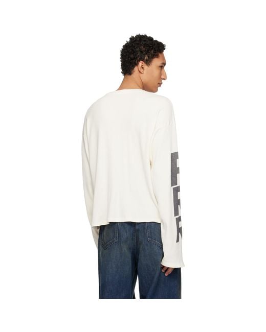 RIVINGTON roi Rebis White Off- Pop Out Thermal T-Shirt for men
