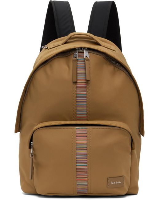 Paul Smith Brown Signature Stripe Backpack for men