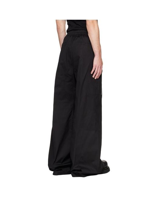 Rick Owens Black Tower Heizer Belas Cargo Pants for men