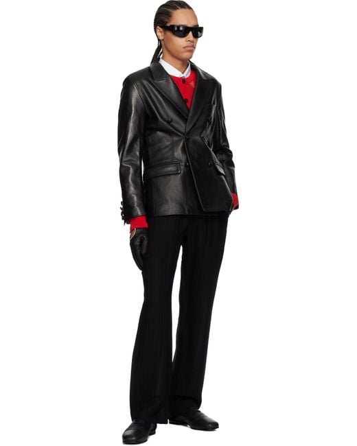 Ernest W. Baker Black Straight Fit Track Pants for men