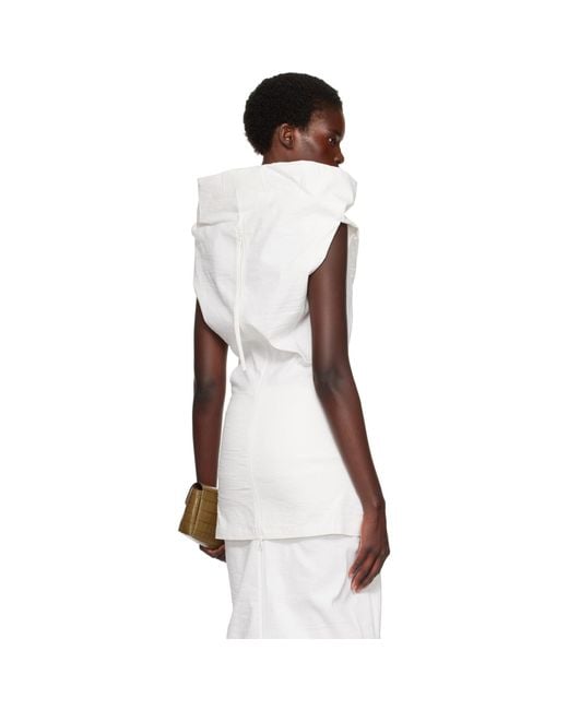 Issey Miyake White Off- Allow Top