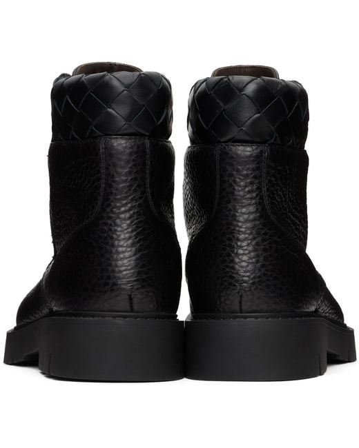 Bottega Veneta Black Haddock Ankle Boots for men