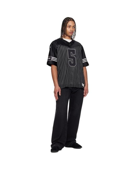 Y-3 Black Garret Wilson Football Short Sleeve Jersey for men