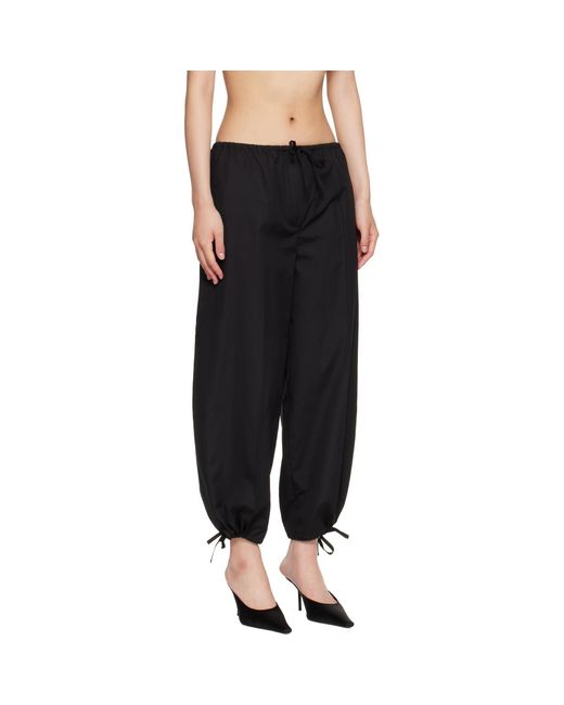 Totême Black Drawstring Cotton Trousers