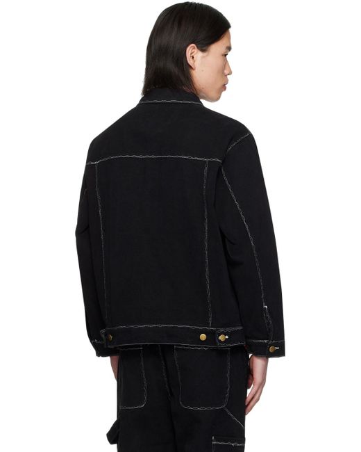 Kidsuper Black Spread Collar Jacket for men