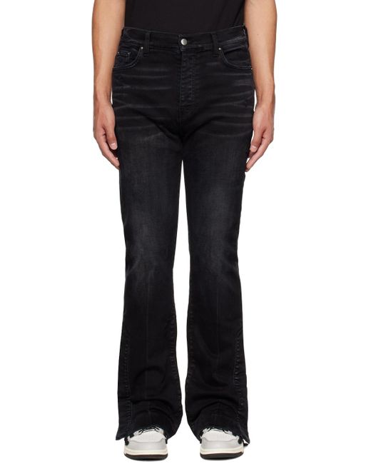 Amiri Stacked Flare Jeans in Black for Men | Lyst UK