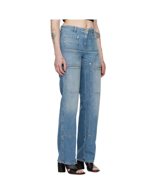 Palm Angels Blue Faded Jeans