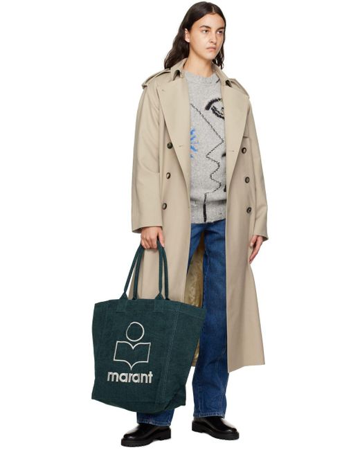 Isabel Marant Beige Jepson Trench Coat in Blue | Lyst