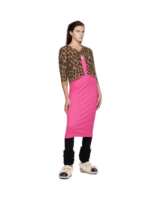 Robe Courte Côtelée Rose Doublet en coloris Pink