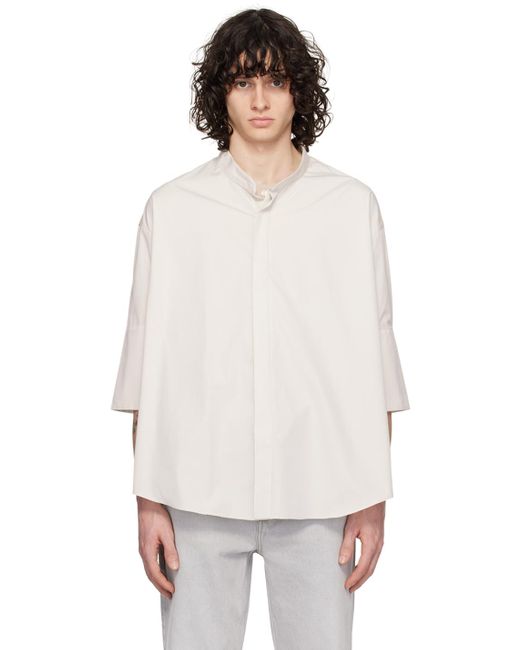 メンズ AMI オフホワイト オーバーサイズ シャツ White