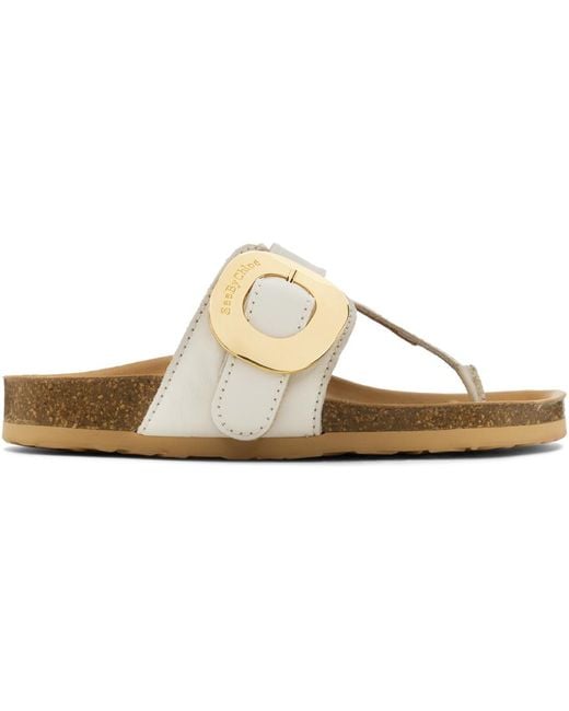 See By Chloé Black Beige Chany Fussbett Sandals
