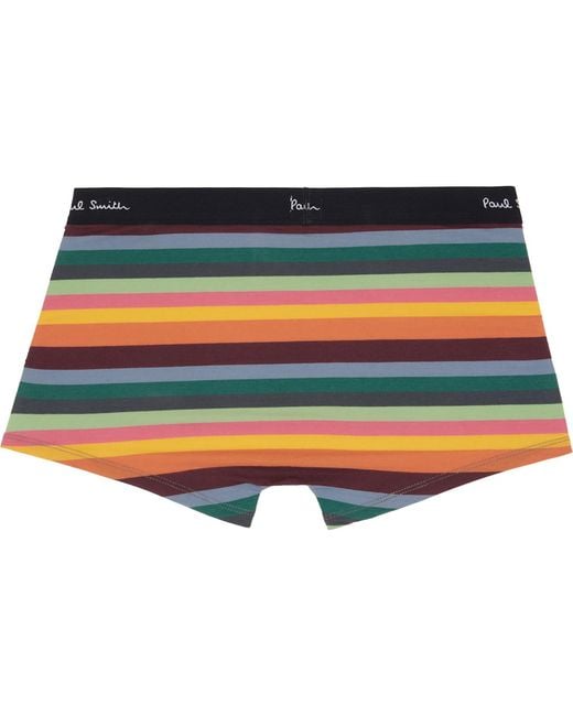 Paul Smith Blue Seven-Pack Organic 'Artist Stripe' Boxer Briefs for men