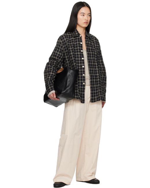 関税込み】OUR LEGACY ブラック&オフホワイト Above シャツ 関税込み】OUR LEGACY ブラック&オフホワイト Above シャツ