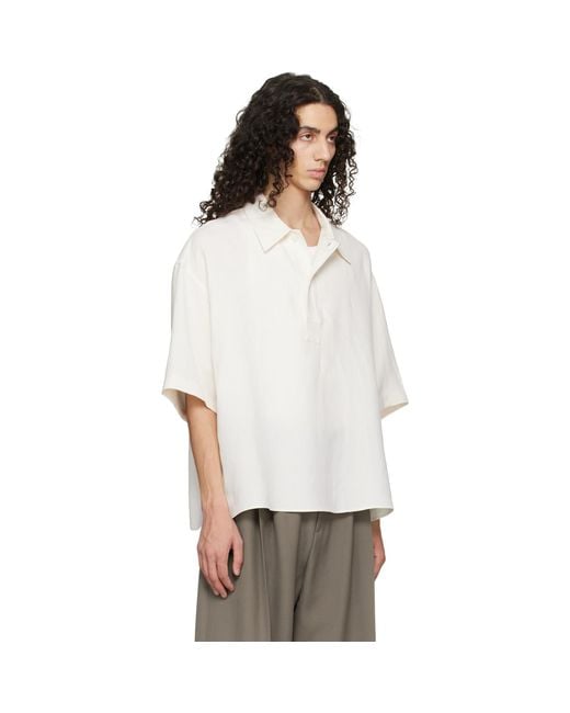 Studio Nicholson White Off- Lemmer Polo for men