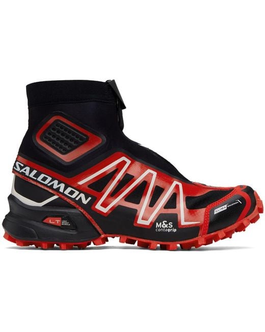Salomon Black & Red Snowcross Sneakers for men