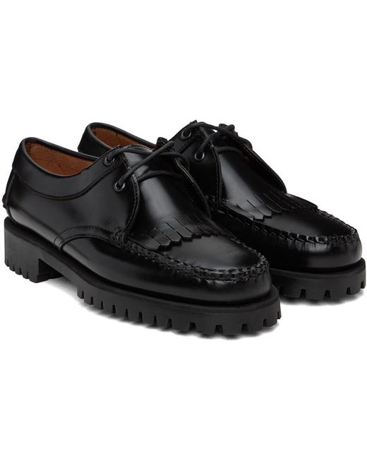 Sebago James Fringe Lug Oxfords in Black | Lyst Canada