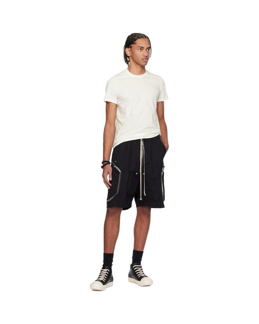 Rick Owens Black Off- Temple Short Level T-Shirt for men