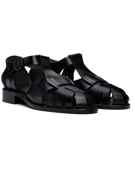 Hereu Black Pesca Sandals